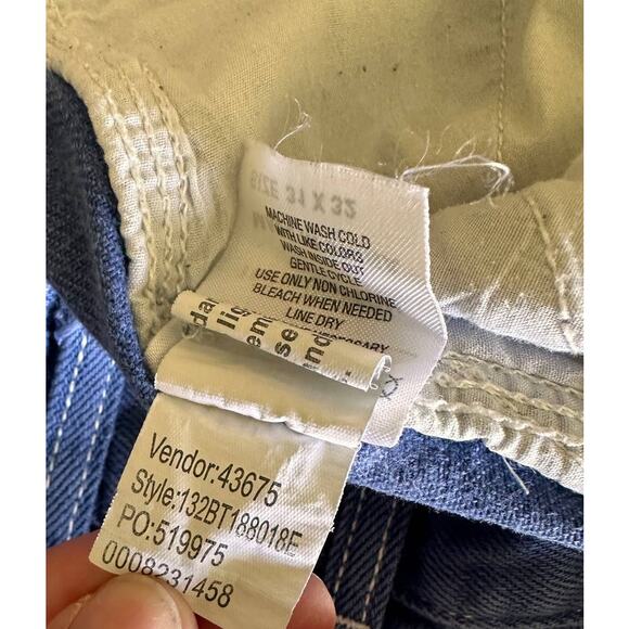 PACSUN Men's Sz: 31x32 Blue Slim Pleated Blue Comfort Stretch Jean Pants - Picture 14 of 14